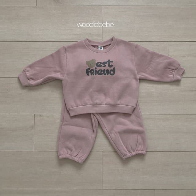 Woodie - Korean Children Fashion - #childrensboutique - Best Friend Top Bottom Set - 11