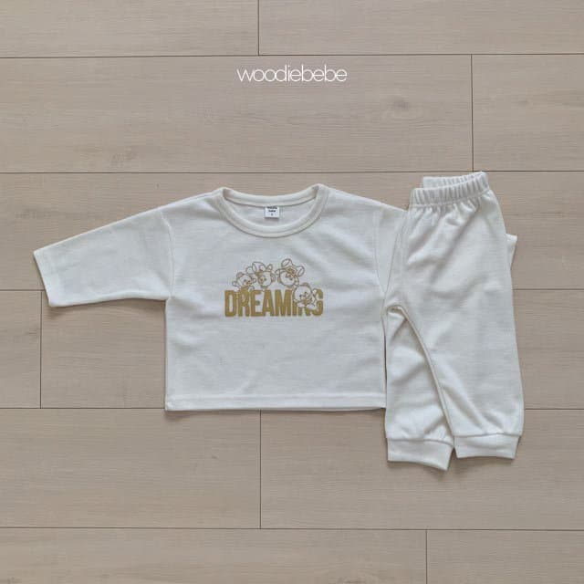 Woodie - Korean Children Fashion - #discoveringself - Uni Top Bottom Set - 5