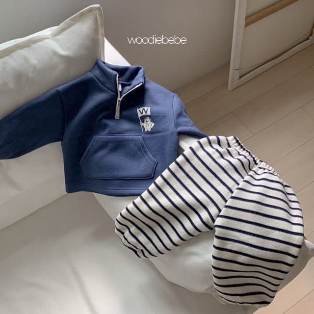 Woodie - Korean Children Fashion - #fashionkids - Flag Bear Top Bottom Set - 7