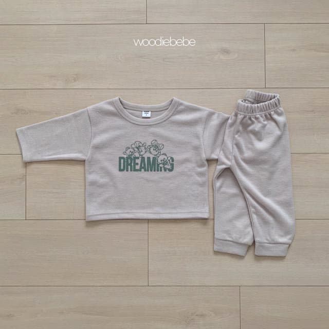 Woodie - Korean Children Fashion - #fashionkids - Uni Top Bottom Set - 6