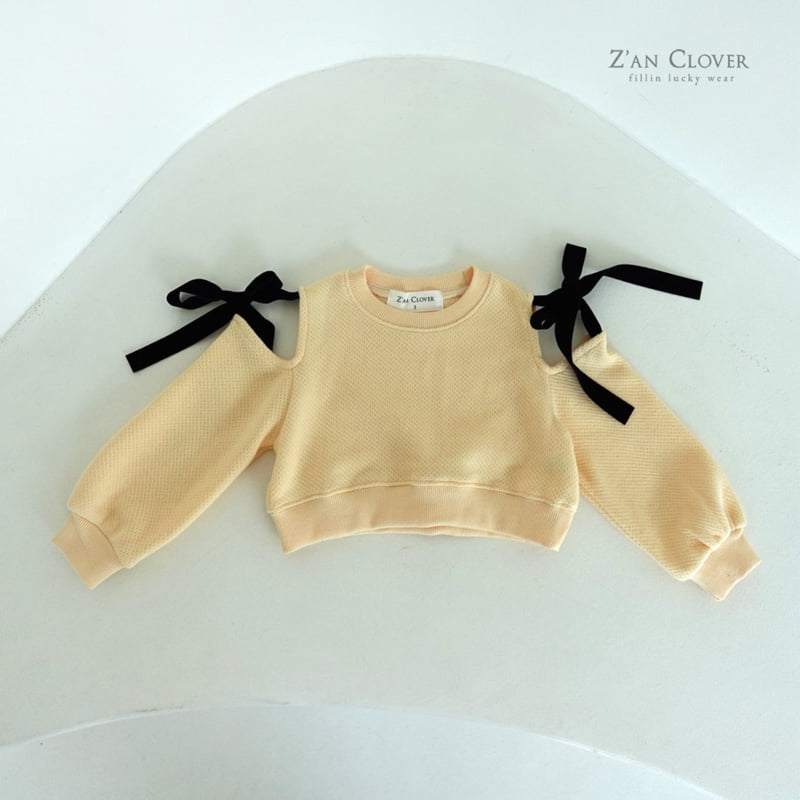 Zan Clover - Korean Children Fashion - #Kfashion4kids - Shoulder Ribbon Sweatshirt - 5