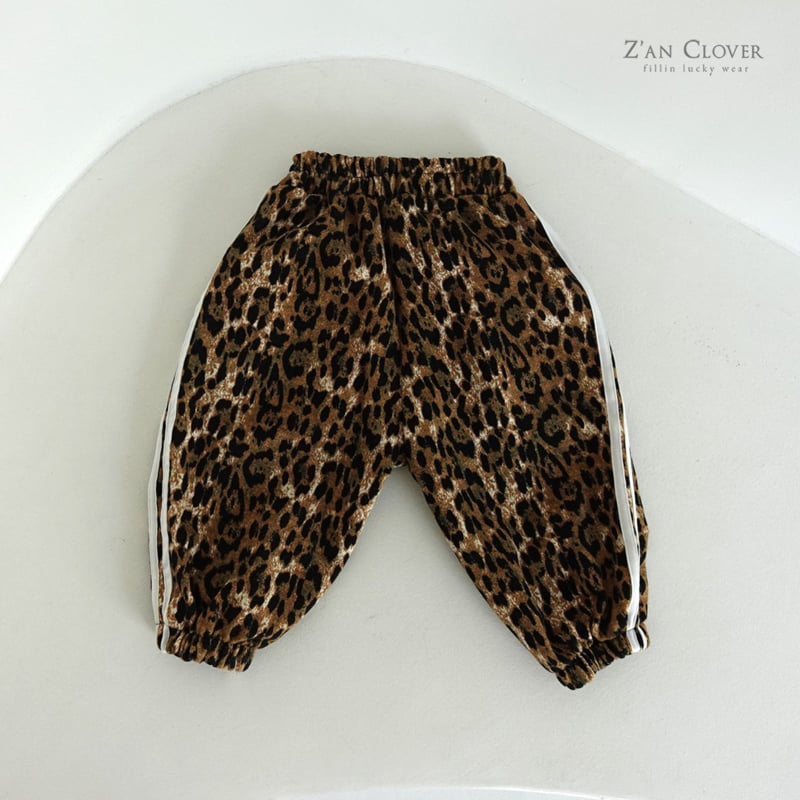 Zan Clover - Korean Children Fashion - #minifashionista - Leopard Training Pants - 7