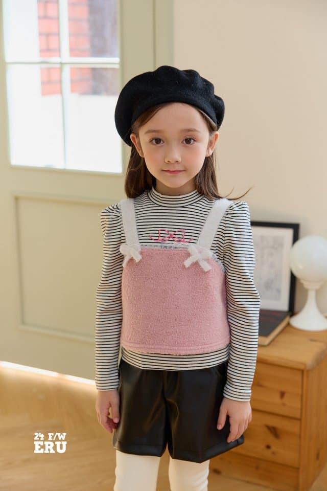 e.ru - Korean Children Fashion - #kidzfashiontrend - Stripe Ribbon Tee - 3