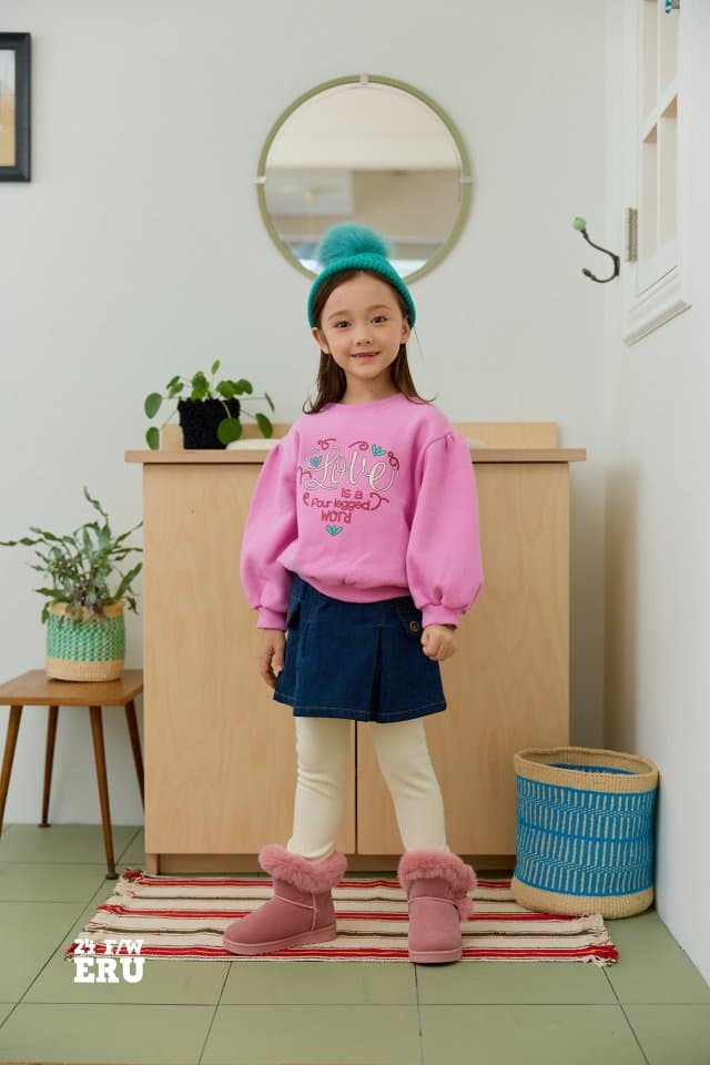 e.ru - Korean Children Fashion - #kidzfashiontrend - Denim Cargo Skirt Leggings - 3