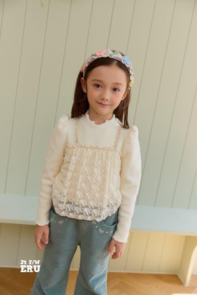 e.ru - Korean Children Fashion - #minifashionista - Lace Tee - 8