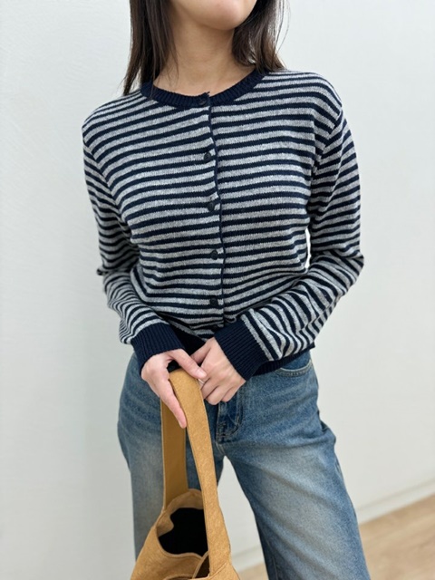 Cashmere Stripe Cardigan