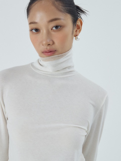 Wool Double Turtleneck Tee