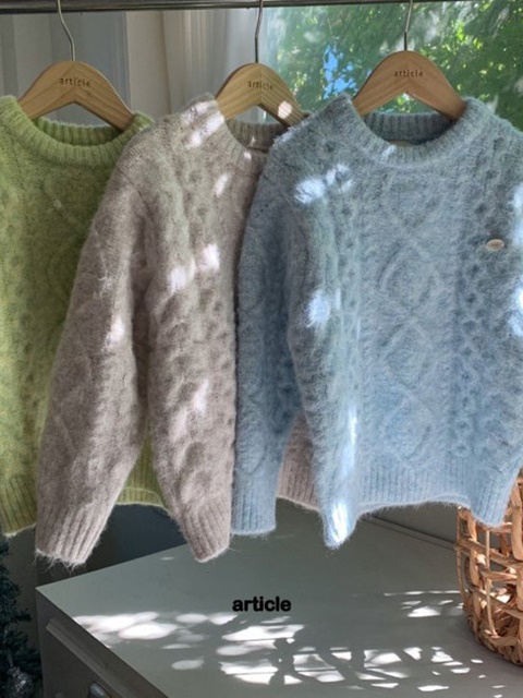 Cotton Candy Fisherman Knit