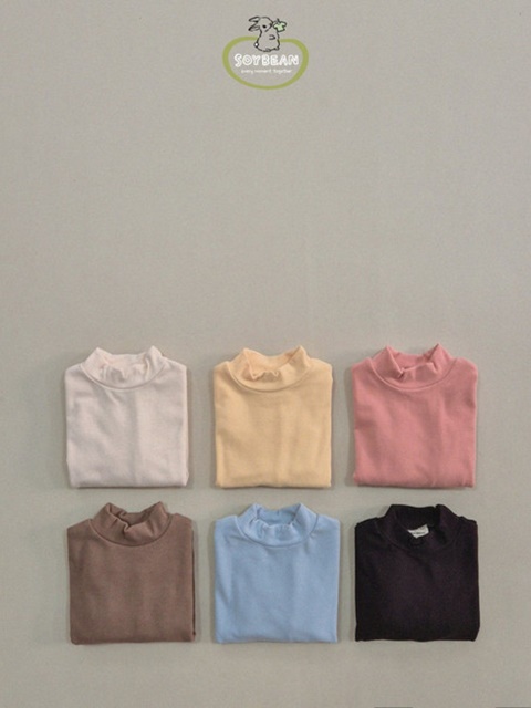 Peach Mockneck Tee