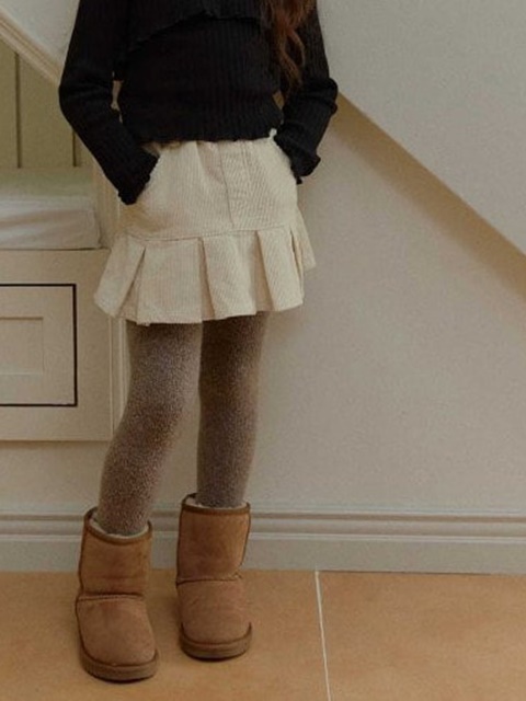 Corduroy Pleated Skirt