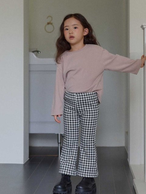 Check Bootcut Pants