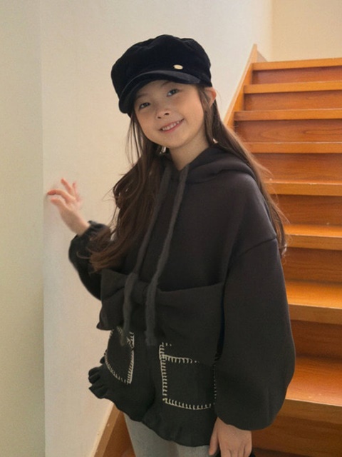 Queen Ribbon Crop Hoodie