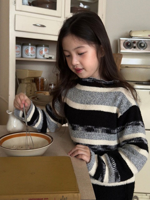 Stripe Slim Mockneck Tee