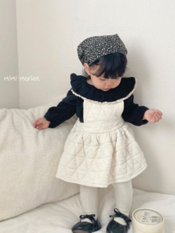 Quilted Suspenders One-piece