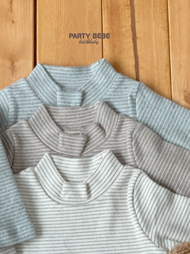 Stripe Half Turtleneck Tee
