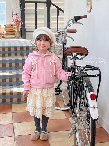 Ribbon Hood Zip-up Jacket