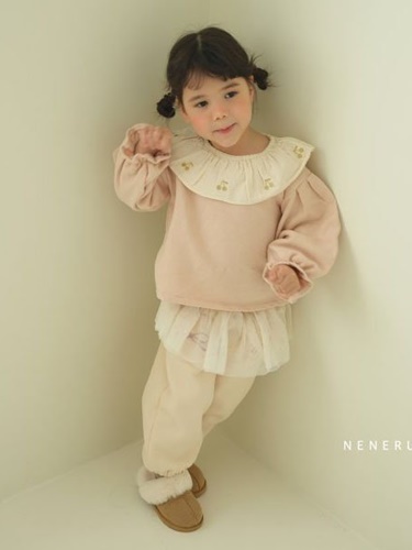 Kids Golden Cherry Frill Tee