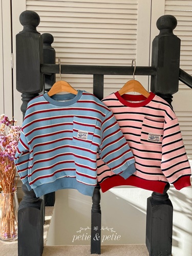 Stripe Pocket Sweatshirts