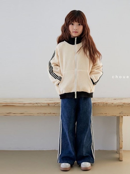 Line Denim Fleece Wide Pants