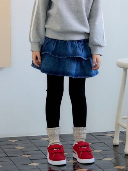 Denim Fleece Cancan Skirt Leggings