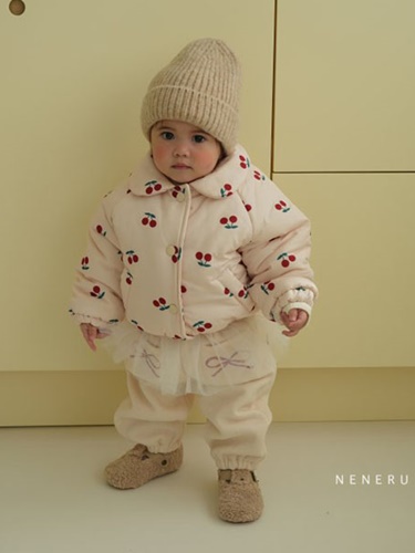 Collar Cherry Padding Jumper
