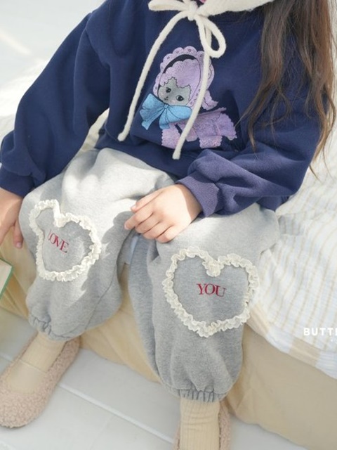 Love You Heart Fleece Pants