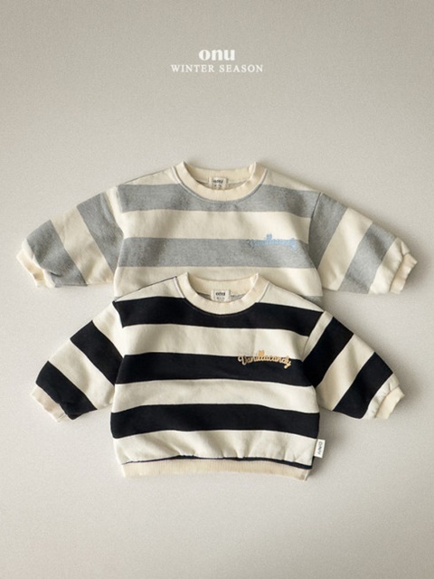 Fleece Stripe Sweatshirt
