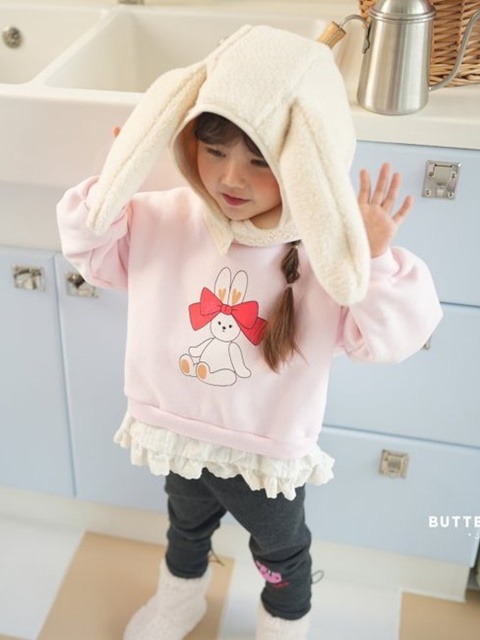 Big Ribbon Rabbit Frill Sweatshirt