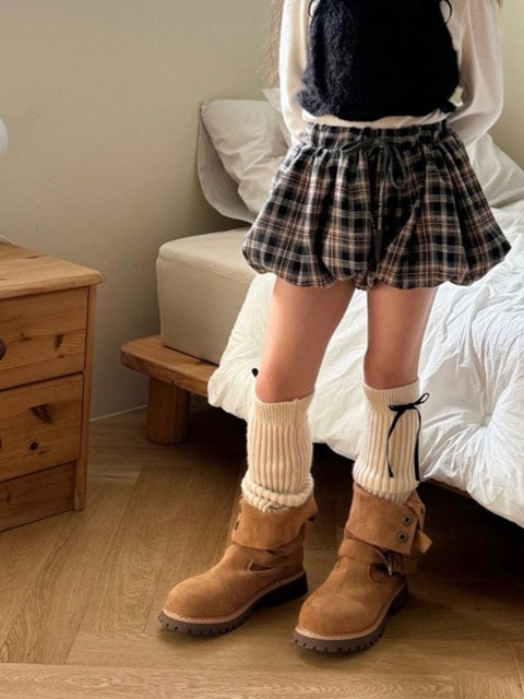Velvet Ribbon Leg Warmer