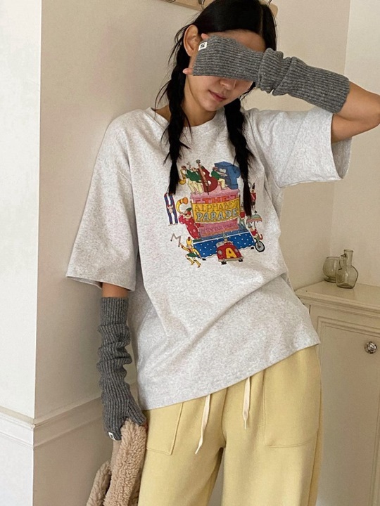 Alphabet Peach Tee