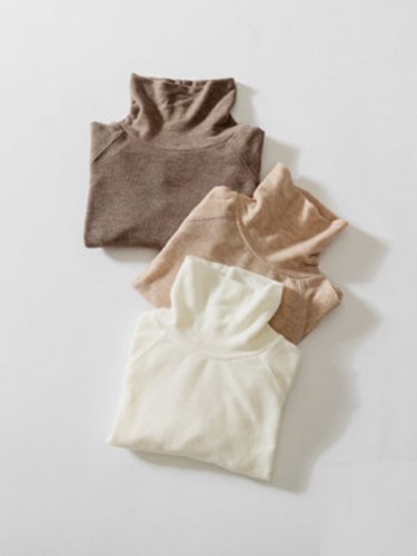 Wool Raglan Turtleneck Tee