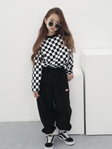 Riwoo Check Box Straight Tee