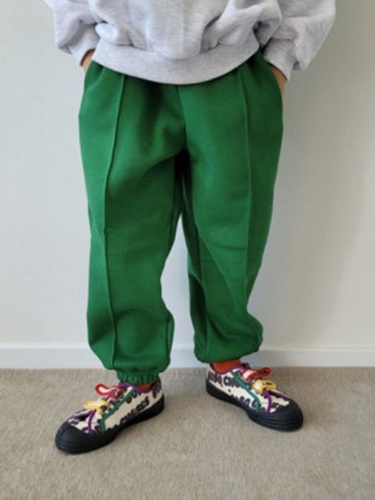 Color Fleece Pintuck Jogger Pants