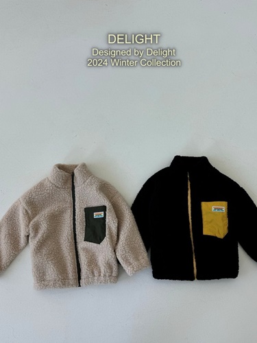 Fleece Dumble Zip-up Jacket With Mom