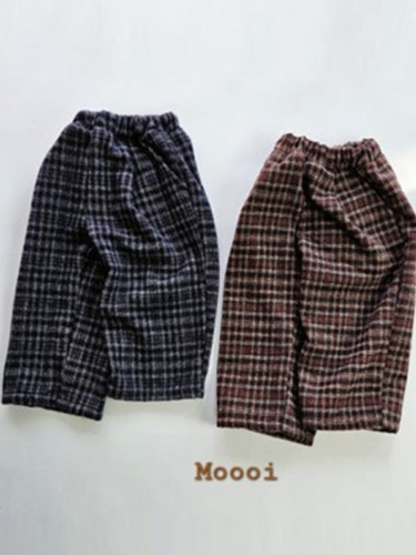 Pintuck Check Pants