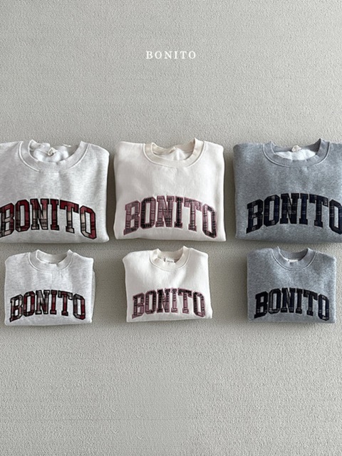 Bonito Check Embroidery Sweatshirts With Mom