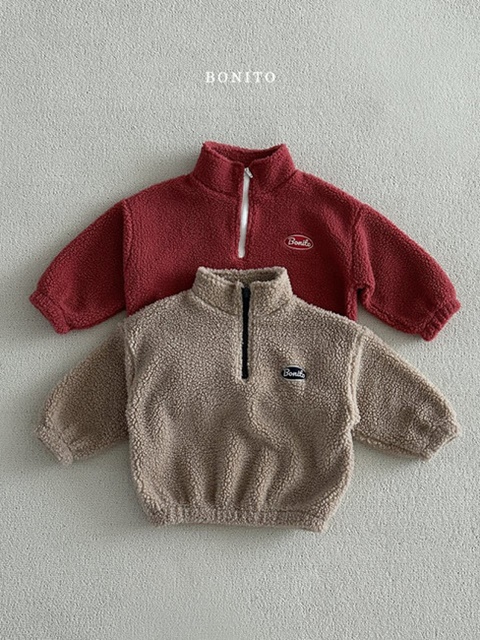 Soft Dumble Half Zip-up Top