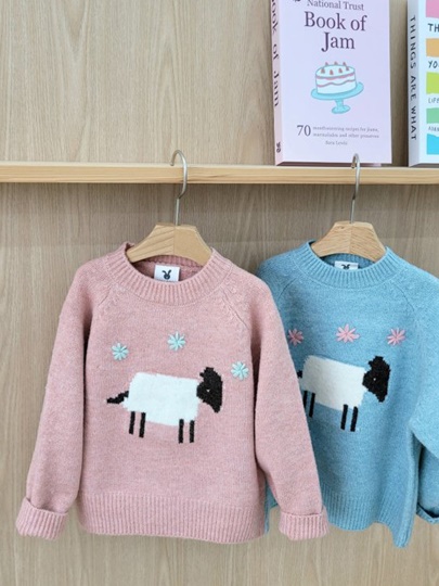 Flower Sheep Knit Sweater