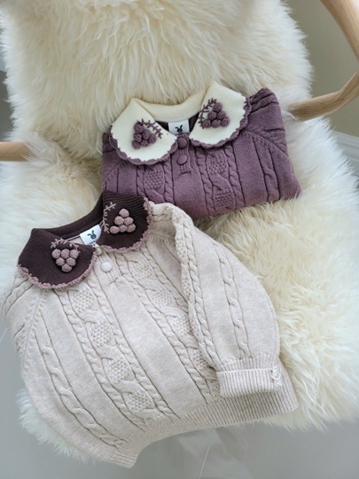 Collar Twist Knit Sweater