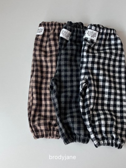 Wool Check Jogger Pants