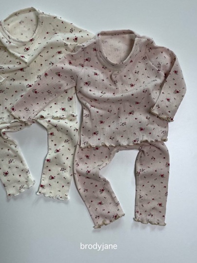 Floral Eyelet Frill Bebe Pajamas