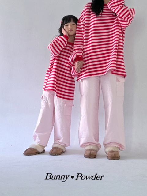 Striped Loose Fit Tee With Mom