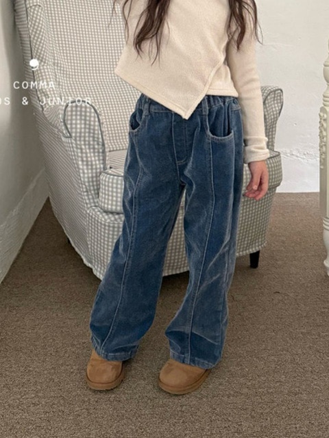 Fleece Denim Pants