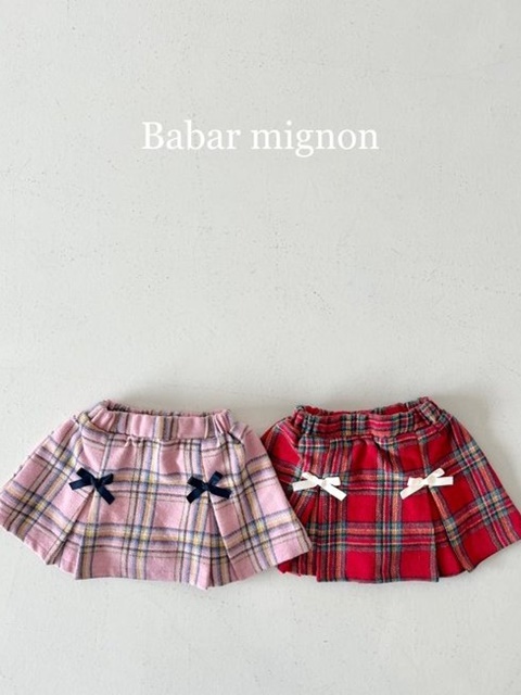 Check Ribbon Skirt
