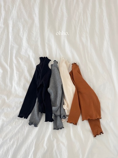 Warm Dove Rib Half Turtleneck Tee