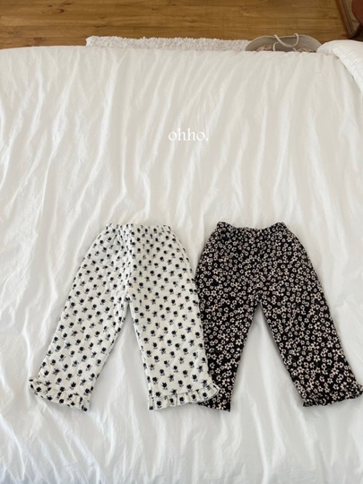 Floral Quilting Frill Pants