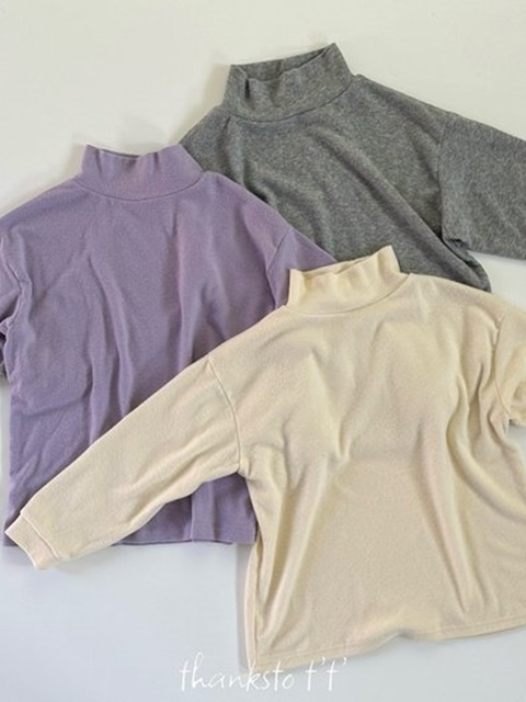 Cream Turtleneck Tee