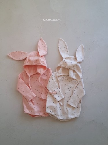 Winter Rabbit Bodysuit with Bonnet