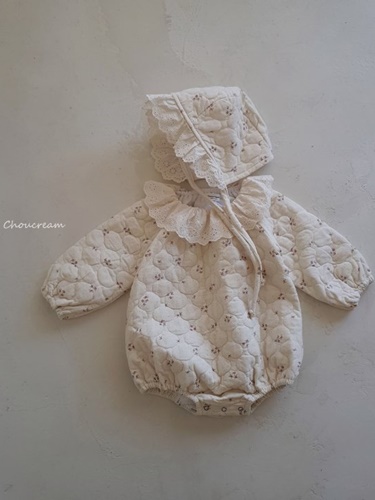 Quilting Bodysuit with Bonnet