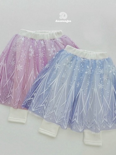Fleece Elsa Skirt Leggings